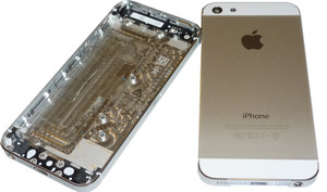 4-iPhone 5 Metal Back Cover White Silver