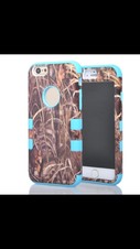 Hibryd  camouflage/light blue case cover