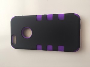 PURPLE 3-layer rugged rubber shockproof skin case cover