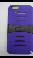 PURPLE Hybrid Hard Soft Shockproof Case Cover with Kickstand