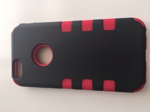 RED 3-layer rugged rubber shockproof skin case cover