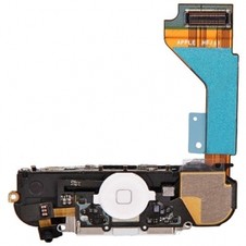 14-iPhone 4S Dock Connector Flex Cable Assembly White Original