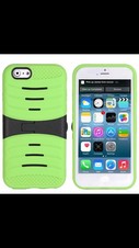 GREEN Hybrid Hard Soft Shockproof Case Cover with Kickstand
