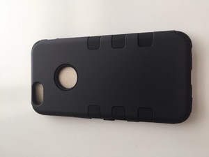 BLACK  3-layer rugged rubber shockproof skin case cover