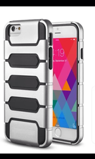 SILVER Rubber armor hybrid protect impact hard case cover