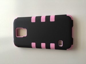 LIGHT PINK 3-layer rugged rubber shockproof skin case cover